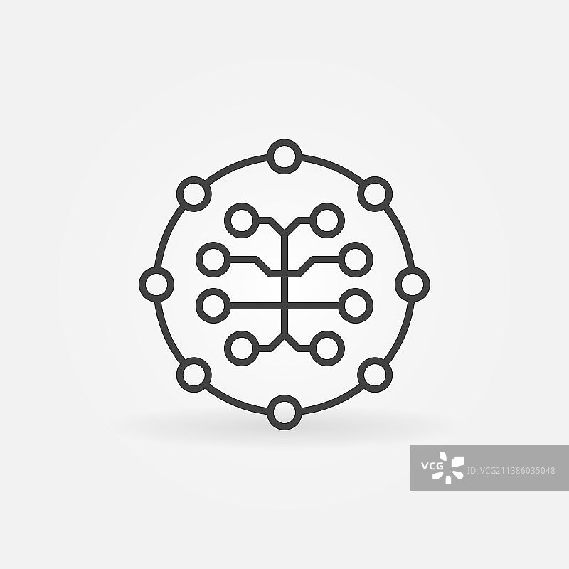 机器学习或人工智能数字大脑图片素材