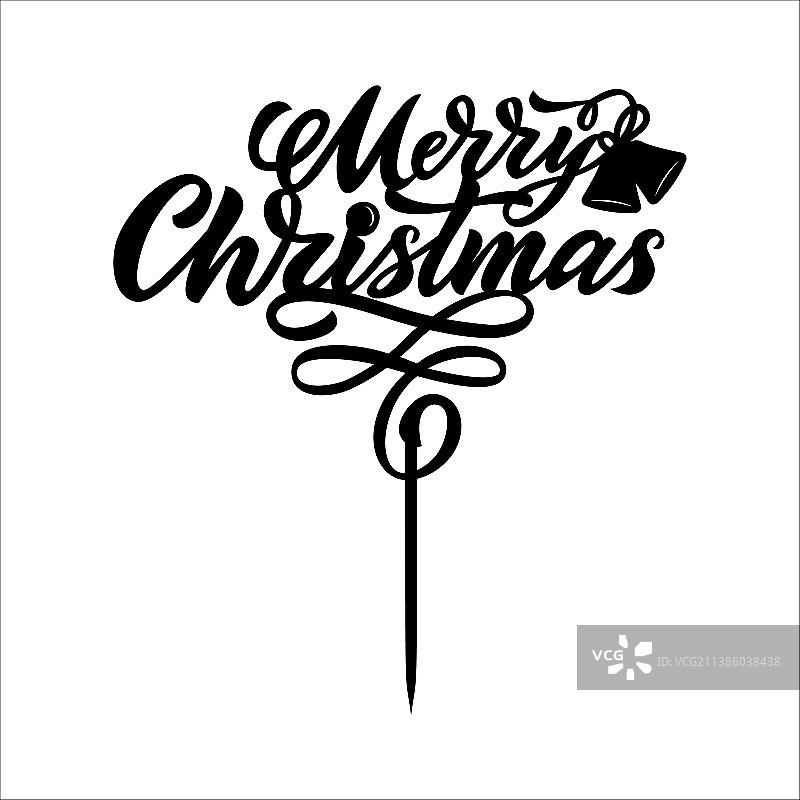 圣诞蛋糕装饰与铃铛图片素材