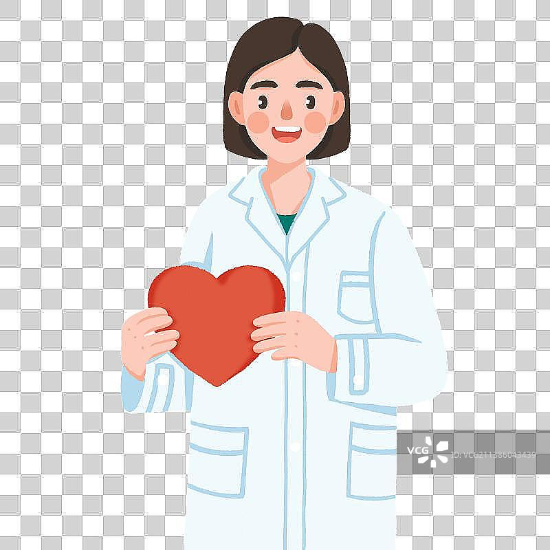 女医生正在做爱心手势图片素材