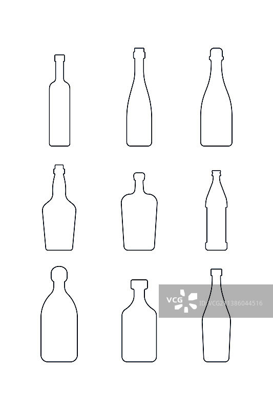 伏特加红酒香槟威士忌啤酒图片素材