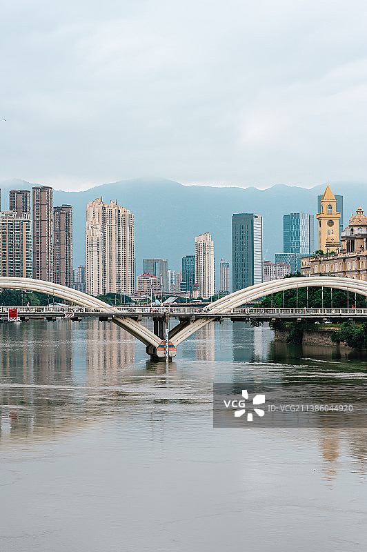福州城市风光与解放大桥图片素材
