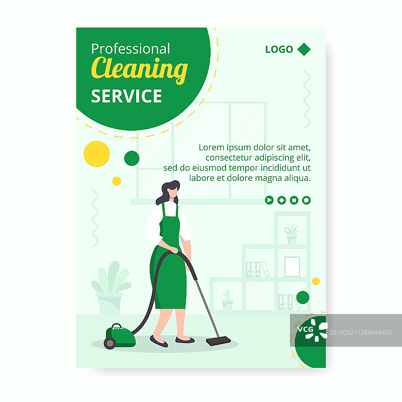 可编辑的方形家庭清洁服务海报图片素材