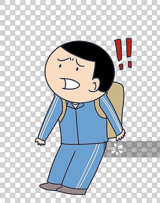 元素：震惊的穿校服学生图片素材
