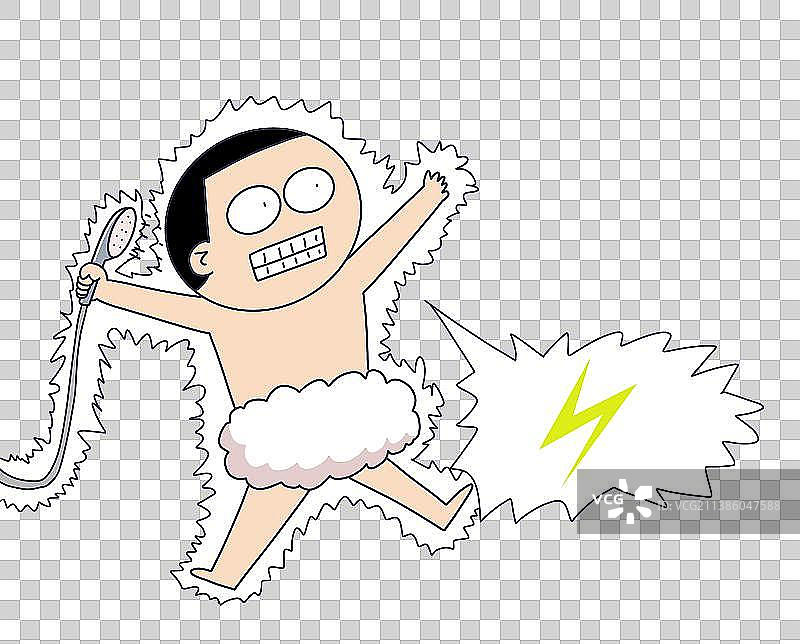 元素：触电的人物图片素材