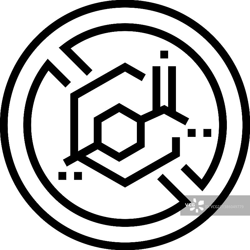 不含防腐剂化妆品线性图标图片素材