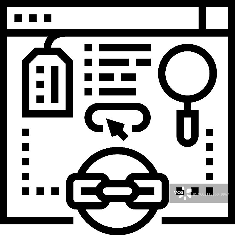 相关网站链接线条icon图片素材