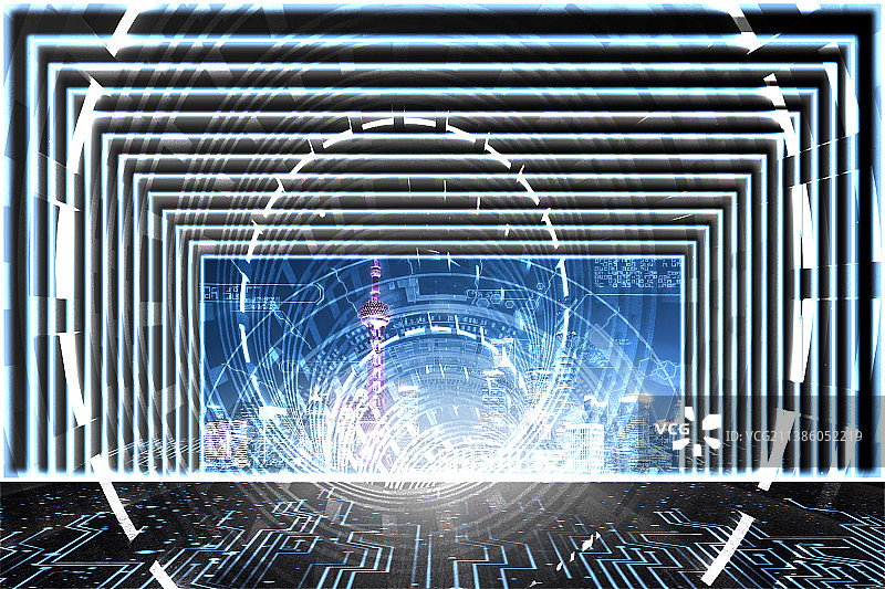 上海大数据科技智慧互联网城市图片素材