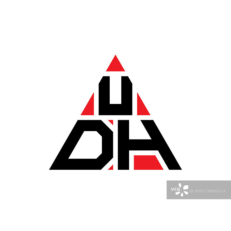 三角形UDH字母三角形标志设计图片素材