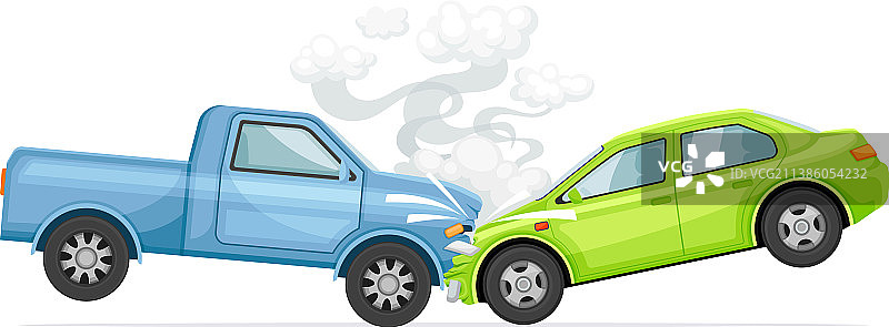 涉及车祸的汽车保险案例图片素材