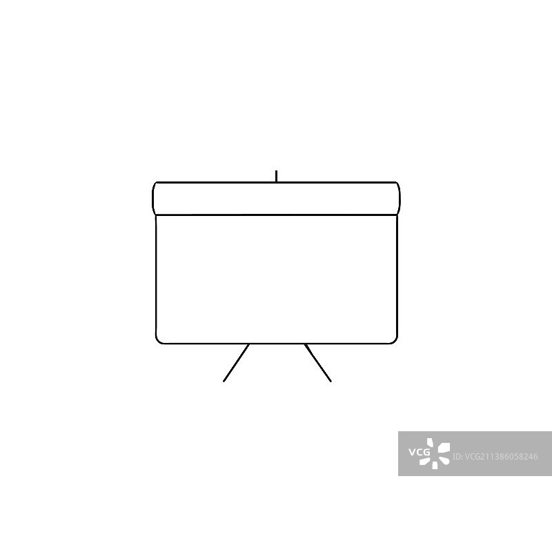 演示广告牌细线图标图片素材