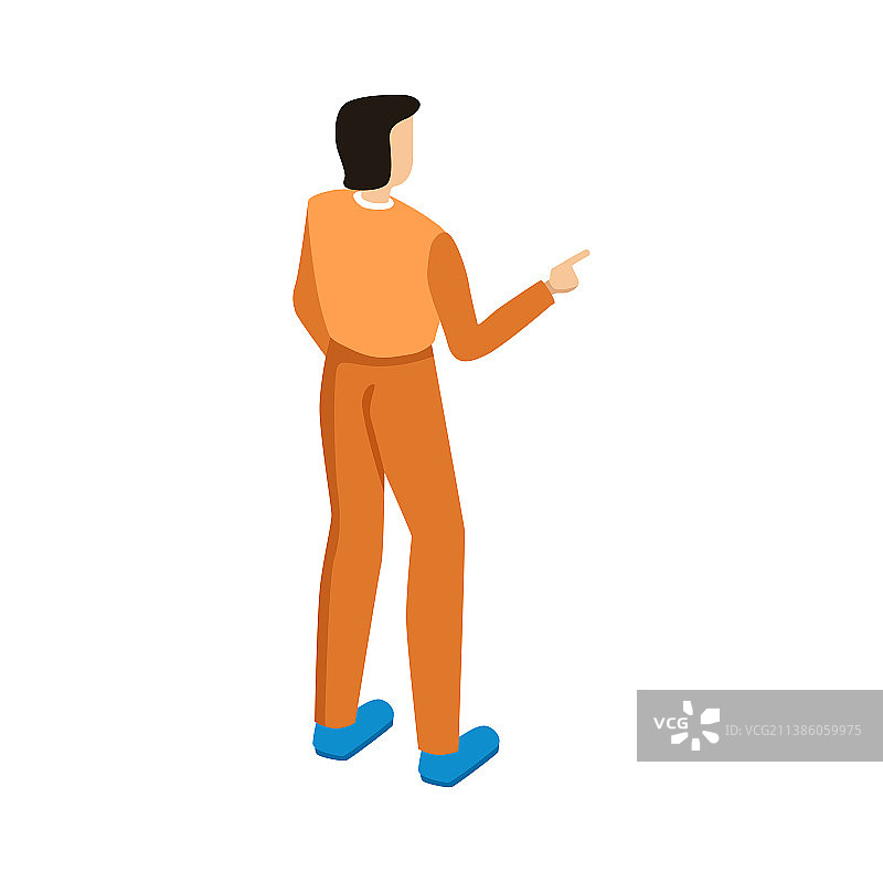 全身人物设计图形背面视图图片素材