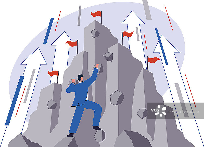 扁平风展现雄心壮志图片素材