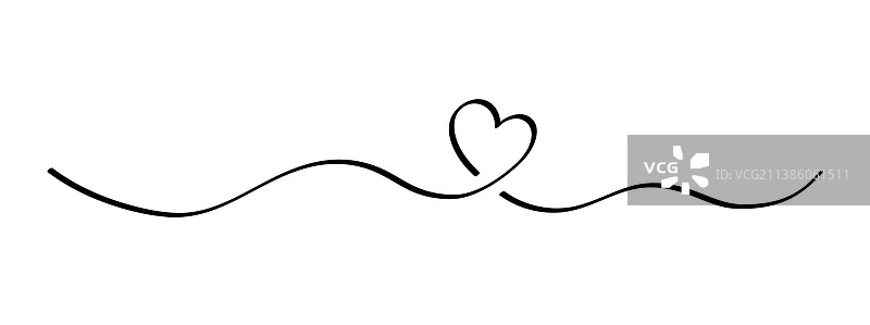 爱心与爱情漩涡分割线图片素材