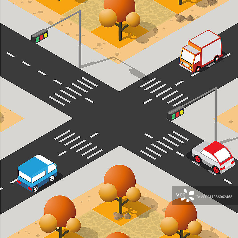 城市生活方式十字路口图片素材