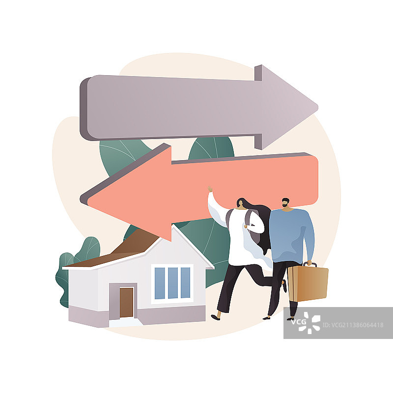 返乡移民抽象概念图片素材