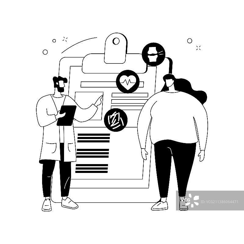 肥胖健康问题抽象概念图片素材