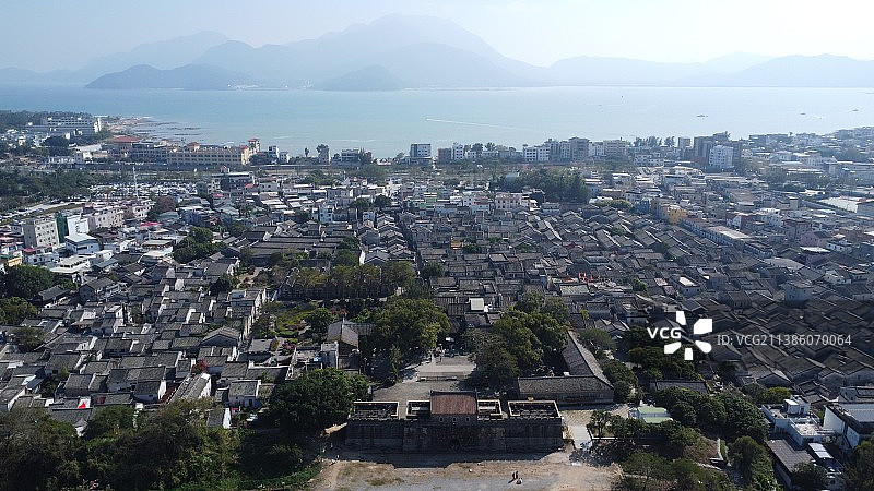 深圳大鹏所城航拍图片素材