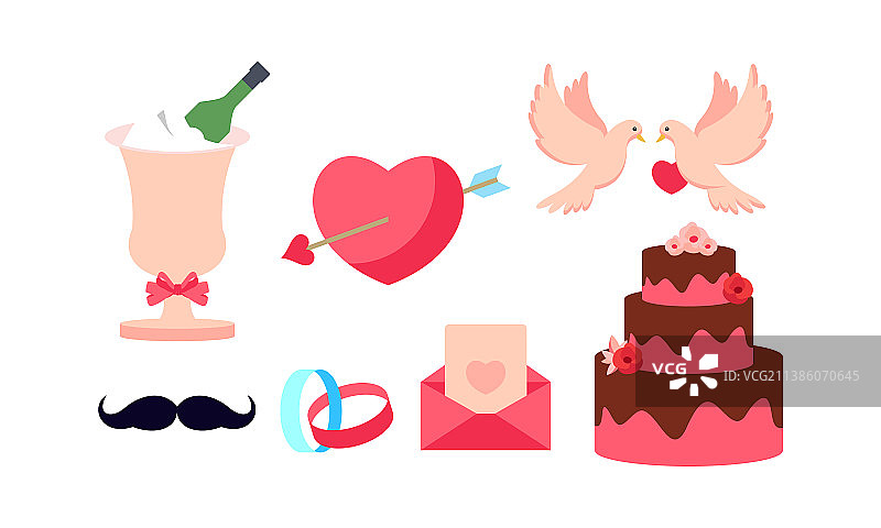 婚礼元素logo合集图片素材