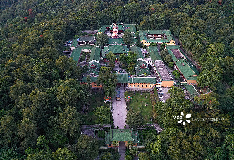 广东省韶关市曲江区南华禅寺曹溪文化小镇航拍图片素材