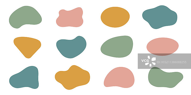 波西米亚风格的有机斑点形状图片素材