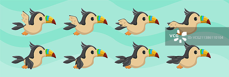 飞行大嘴鸟精灵图图片素材