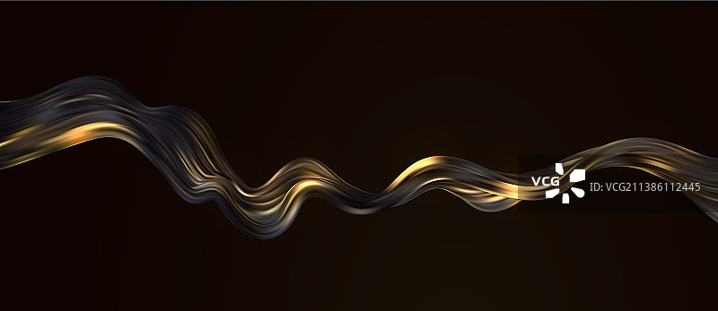 抽象波浪金色动感线条设计图片素材