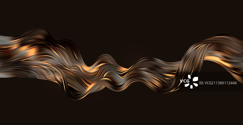 抽象波浪金色动感线条设计图片素材