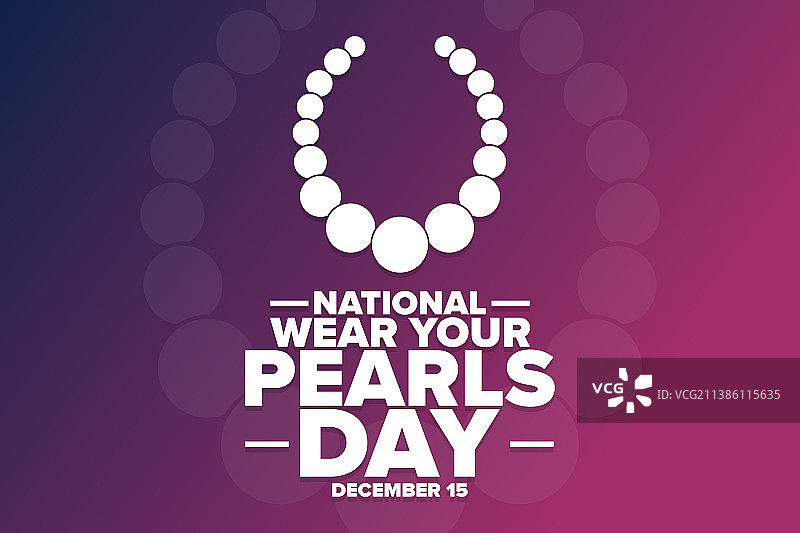 12月15日全国佩戴珍珠日图片素材