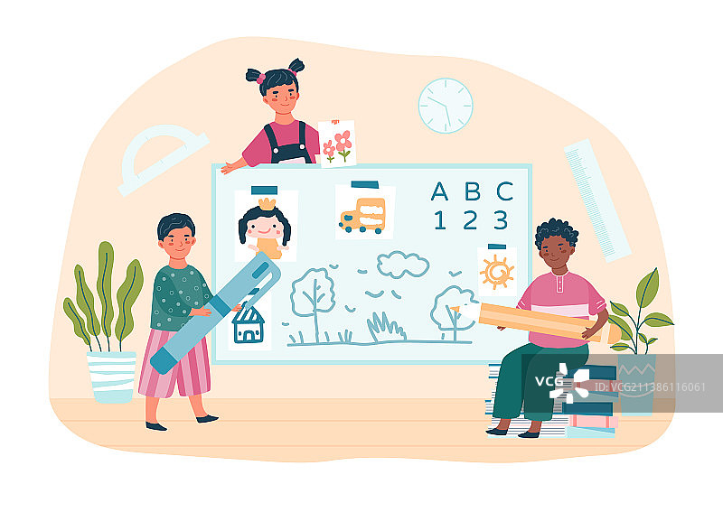 快乐的学生主题图片素材