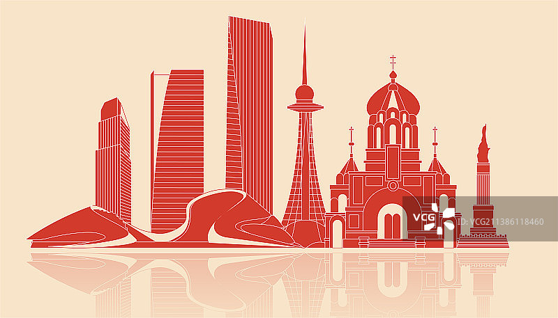哈尔滨城市剪纸矢量图图片素材