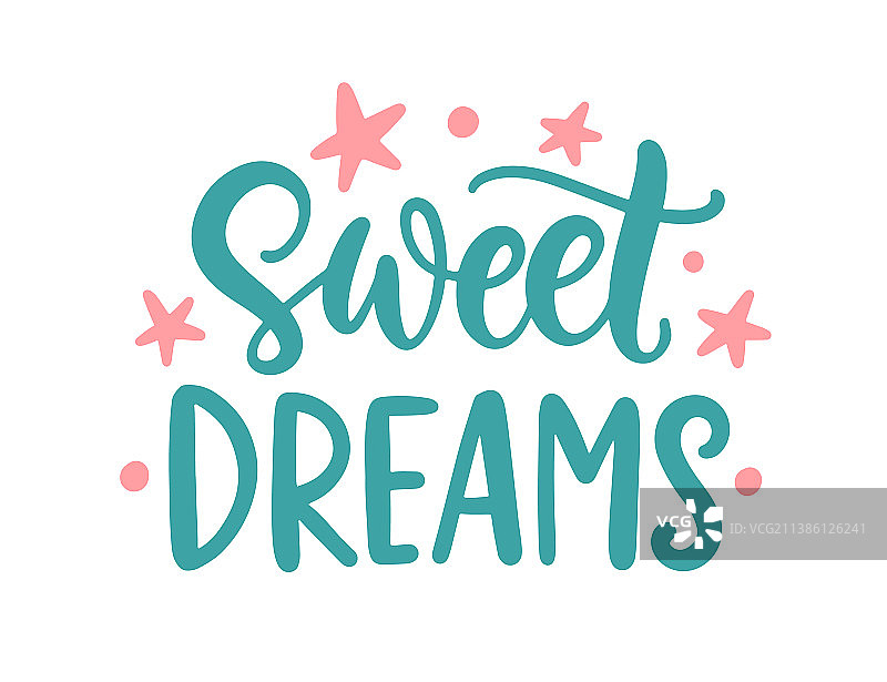 手写甜美梦境语录图片素材