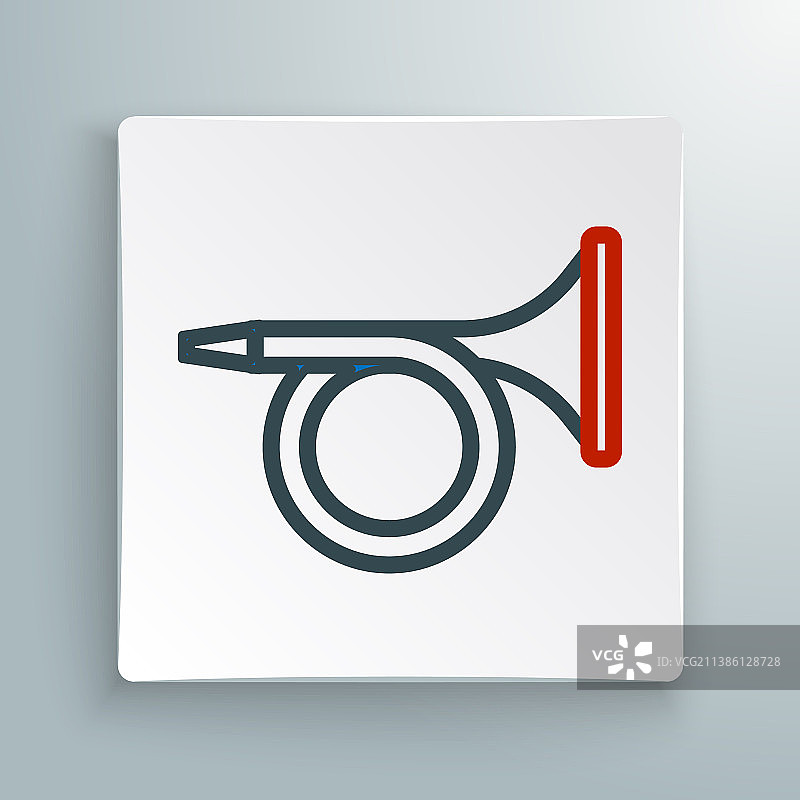 白色背景上的线条小号图标图片素材