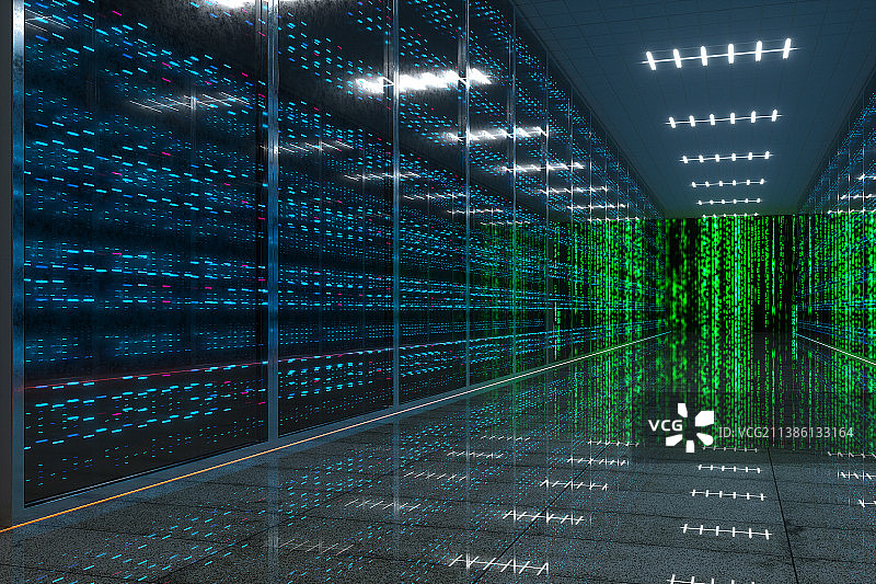 3D科技机房数据中心图片素材