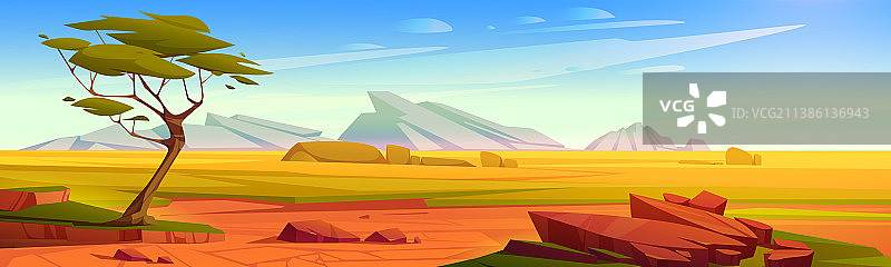 非洲稀树草原景观非洲野生自然风光图片素材