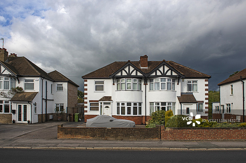 2014年10月02日，英国，切尔腾纳姆，民居建筑图片素材