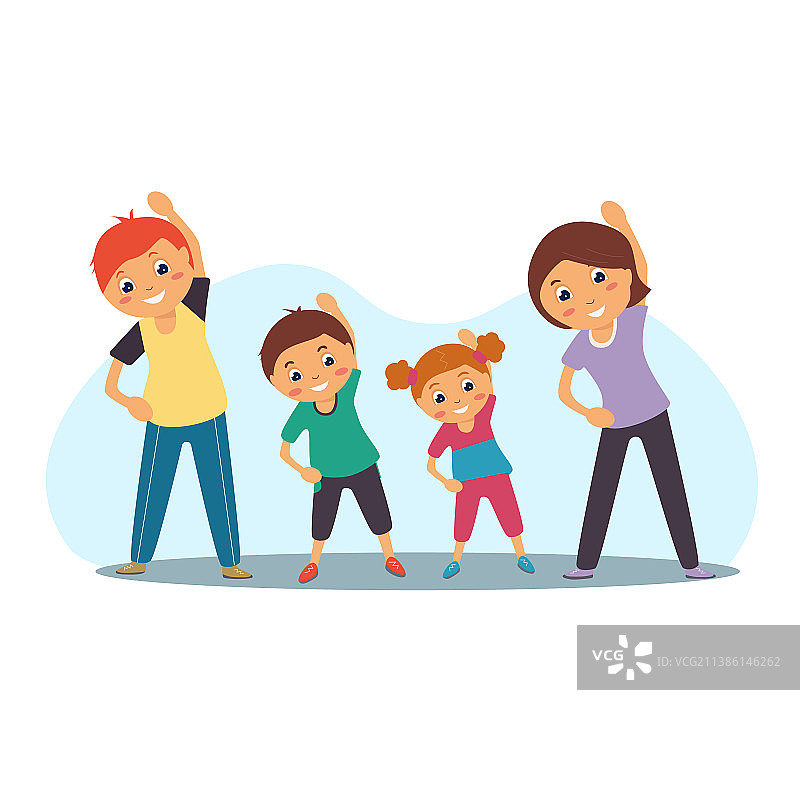 幸福家庭的运动时刻图片素材