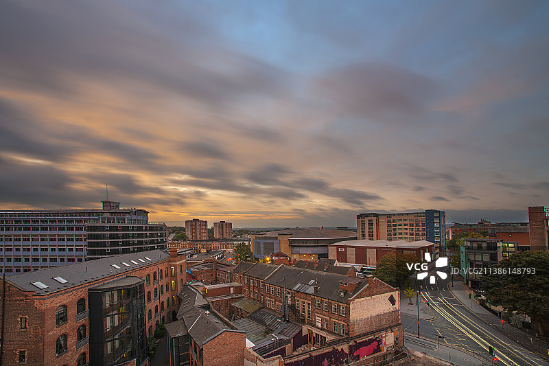 英国，诺丁汉城市风景。图片素材
