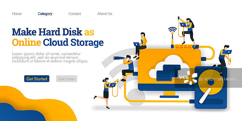 将硬盘作为在线云存储文件图片素材