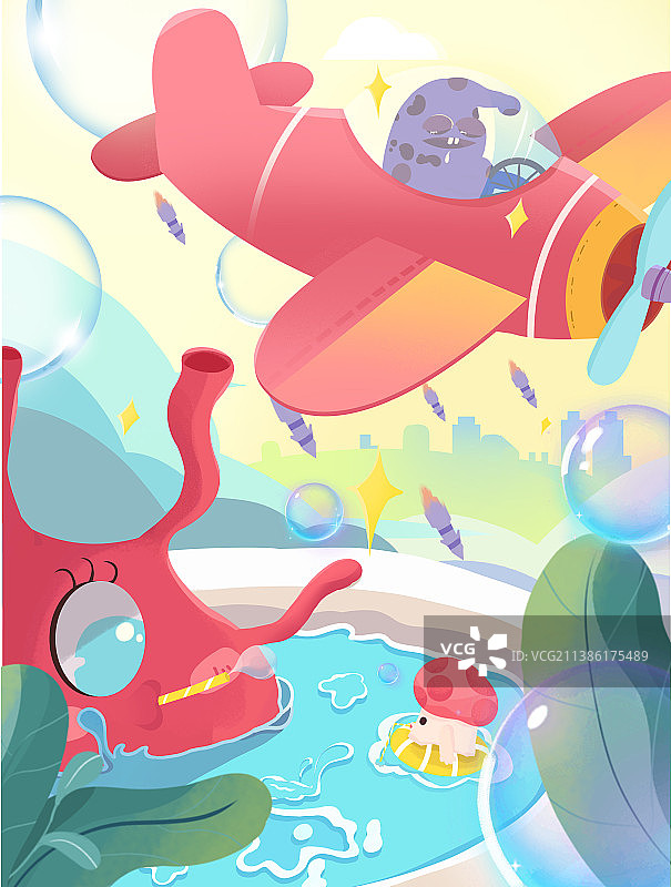 叽咕怪兽空袭记图片素材