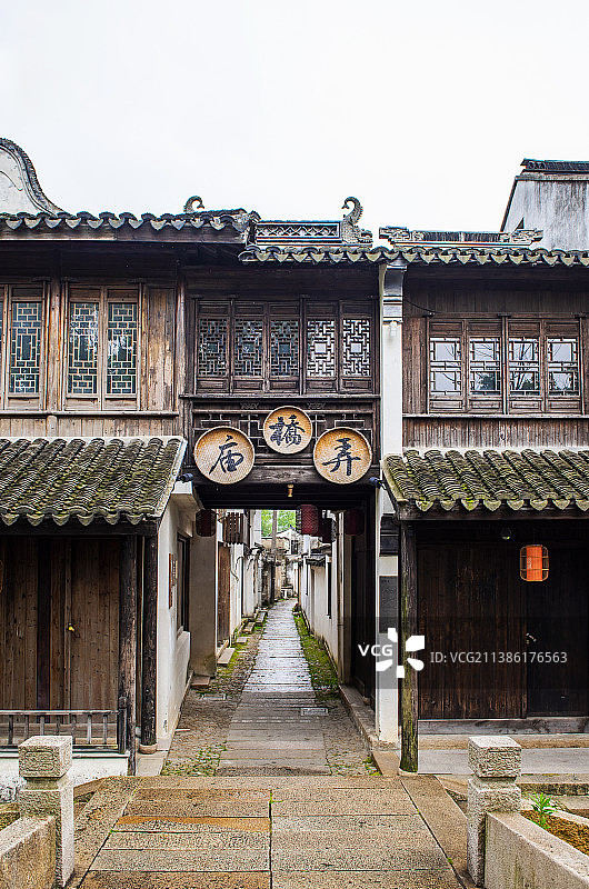 江南古镇 古镇  黎里古镇 苏州黎里古镇 弄堂 江南水乡图片素材