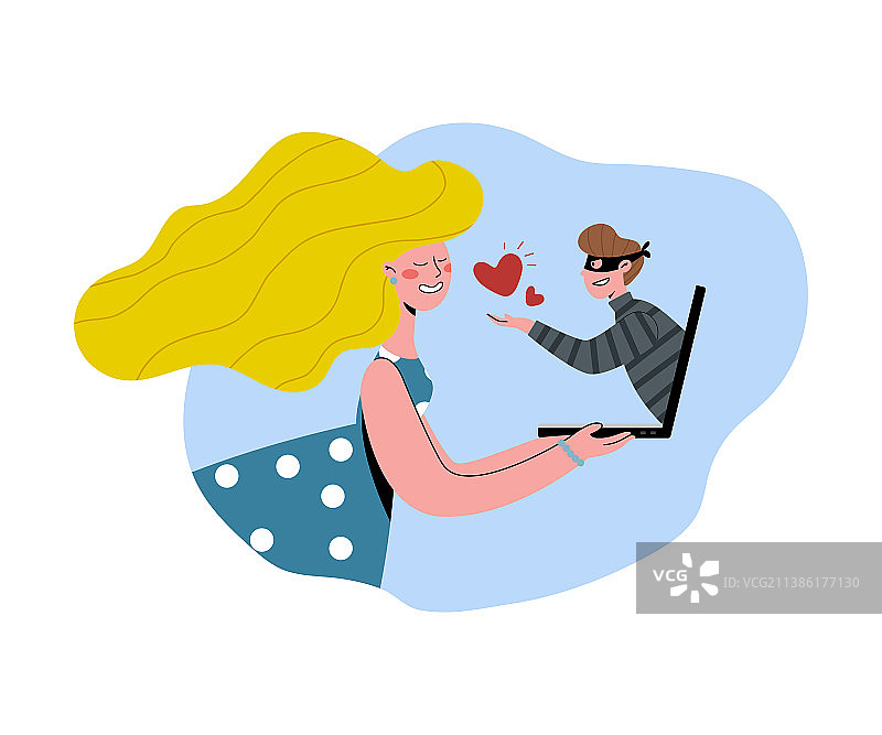 在线约会诈骗：虚假承诺的男人图片素材