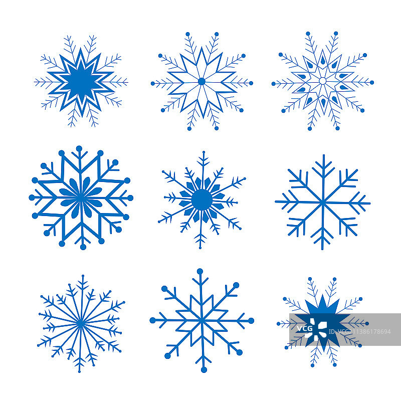 抽象蓝色冰纹冬季图案图片素材