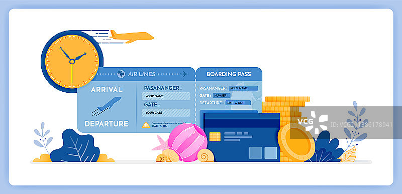 购买机票的日程安排图片素材