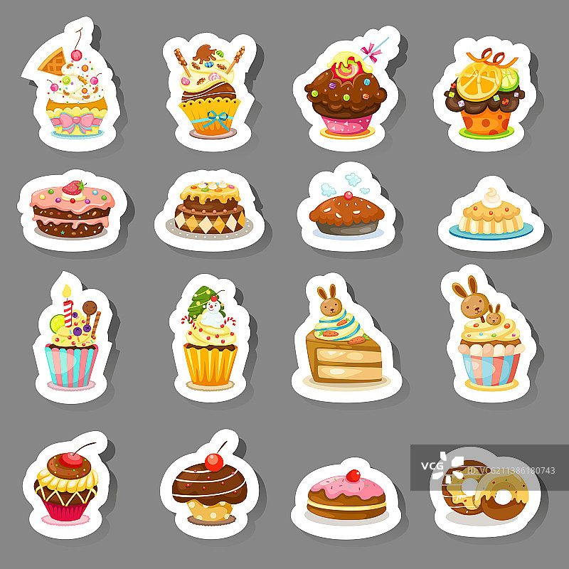 纸杯蛋糕套装图片素材