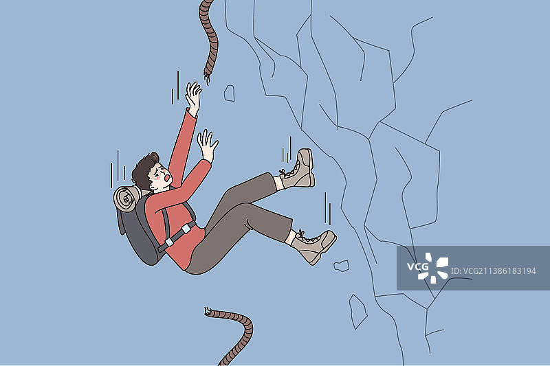 体育运动中的失败和摔倒概念图片素材