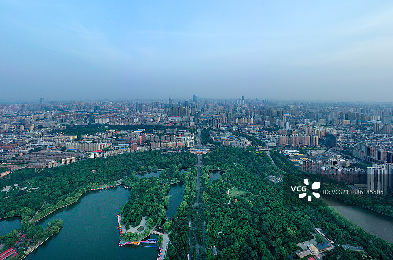 航拍沈阳北陵公园全景图片素材