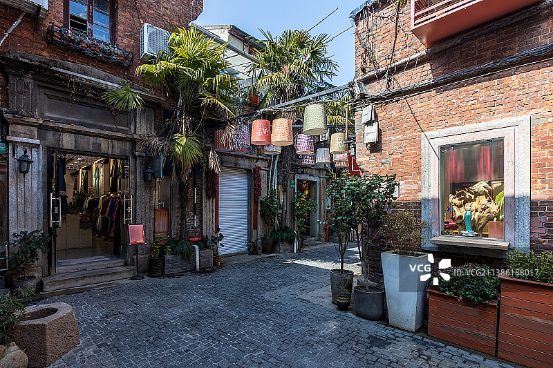 上海田子坊、石库门建筑景观图片素材