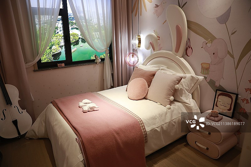 精装修的儿童房卧室图片素材