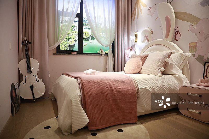 精装修的儿童房卧室图片素材
