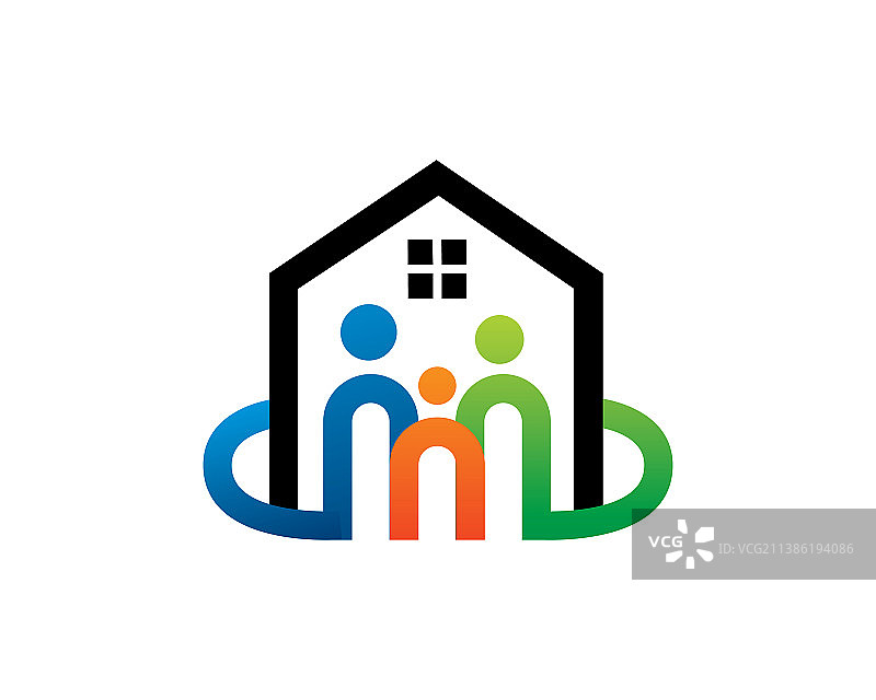 人物房屋logo模板图标符号图片素材